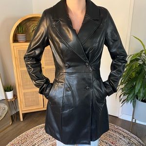 H&M Faux Leather Trench with belt